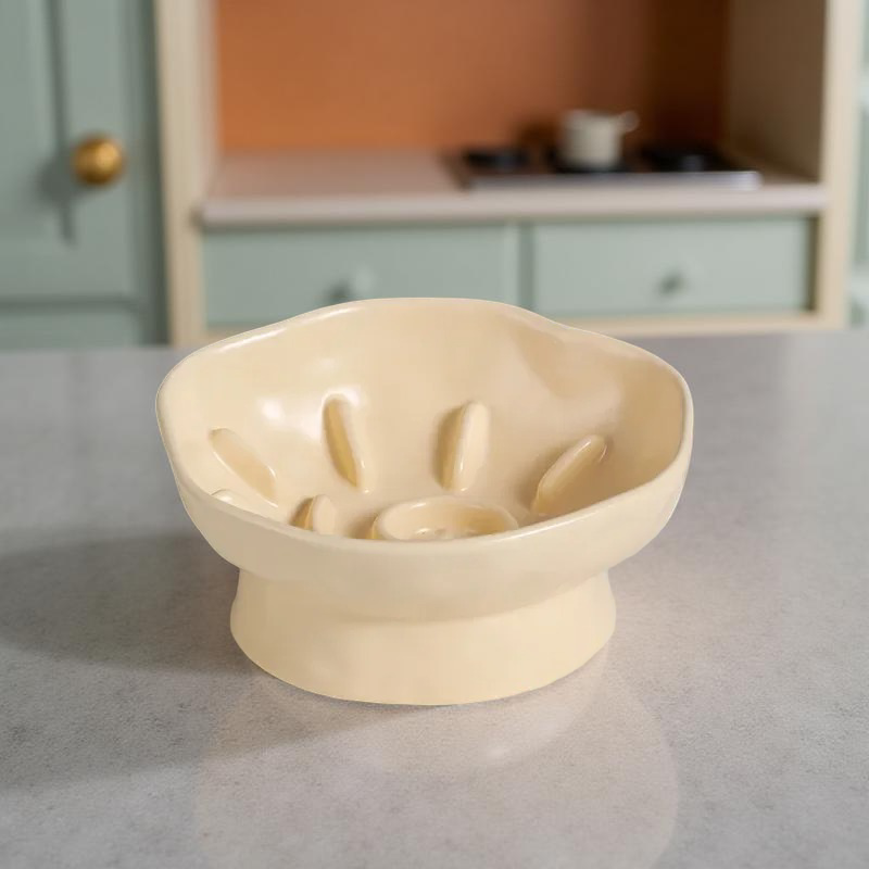 Gamelle anti-glouton - FloraBowl Jaune 🌼