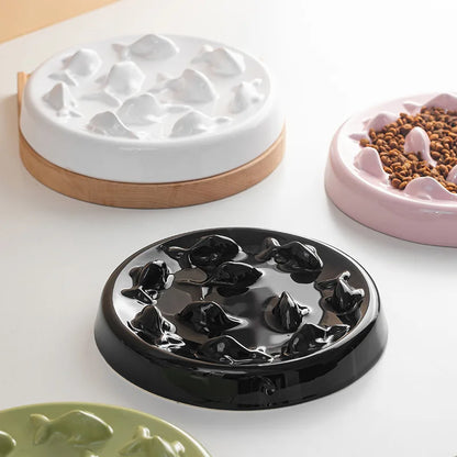 Gamelle anti-glouton - PacePlate Blanc 🐟⚪