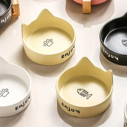 Gamelle céramique - BambooKit Simple Jaune 💛🐾