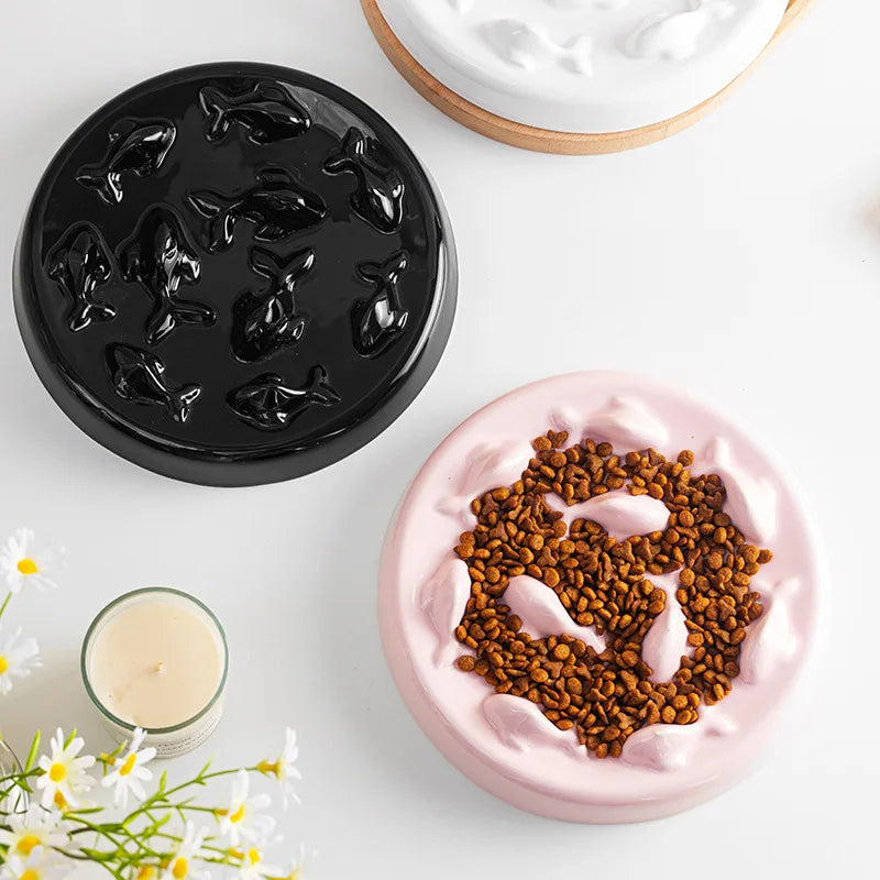 Gamelle anti-glouton - PacePlate Rose Pastel 🐟🌸