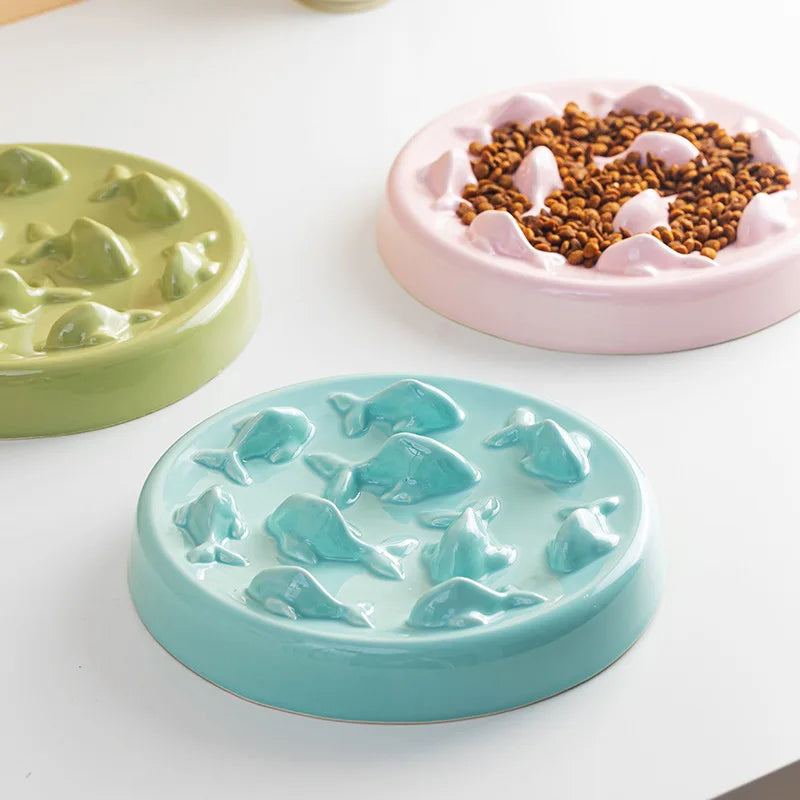 Gamelle anti-glouton - PacePlate Bleu Turquoise 🐟🌊