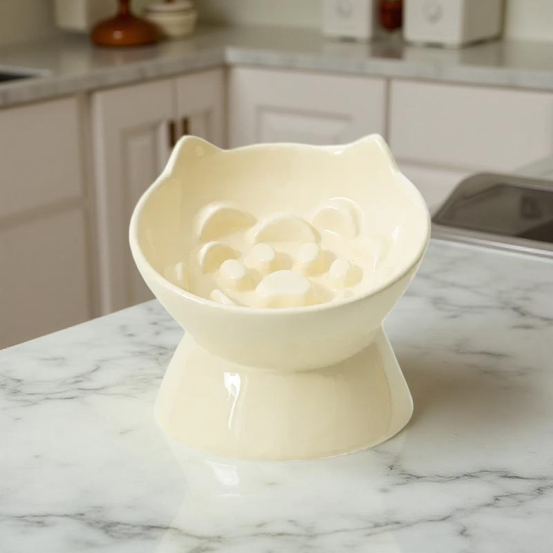 Gamelle anti-glouton - MazeBowl Lift Jaune Pastel 🐾