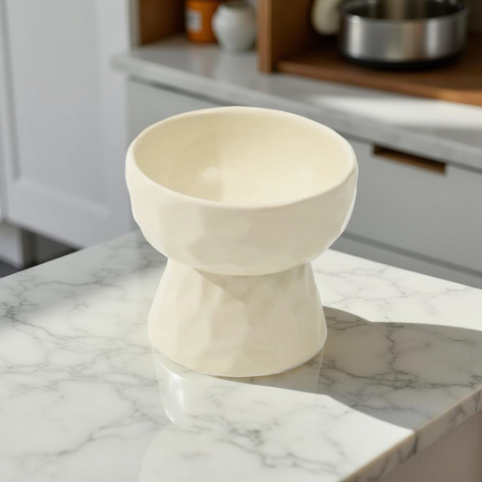 Gamelle surélevée - TerraBowl Ivoire 🤍