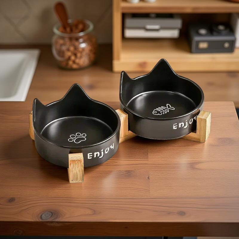 Gamelle céramique - BambooKit Duo Noire 🖤 🐾