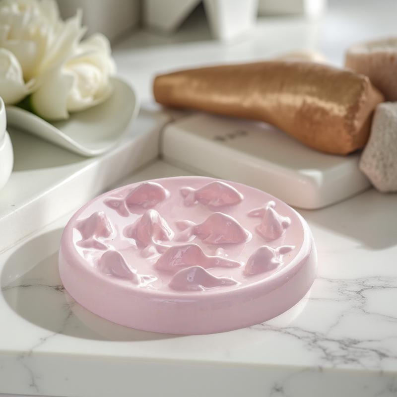 Gamelle anti-glouton - PacePlate Rose Pastel 🐟🌸