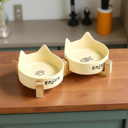 Gamelle céramique - BambooKit Duo Jaune 💛 🐾