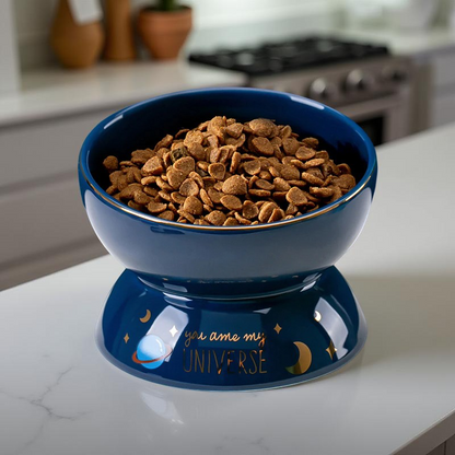 Gamelle surélevée - CosmoBowl Bleu🌙✨