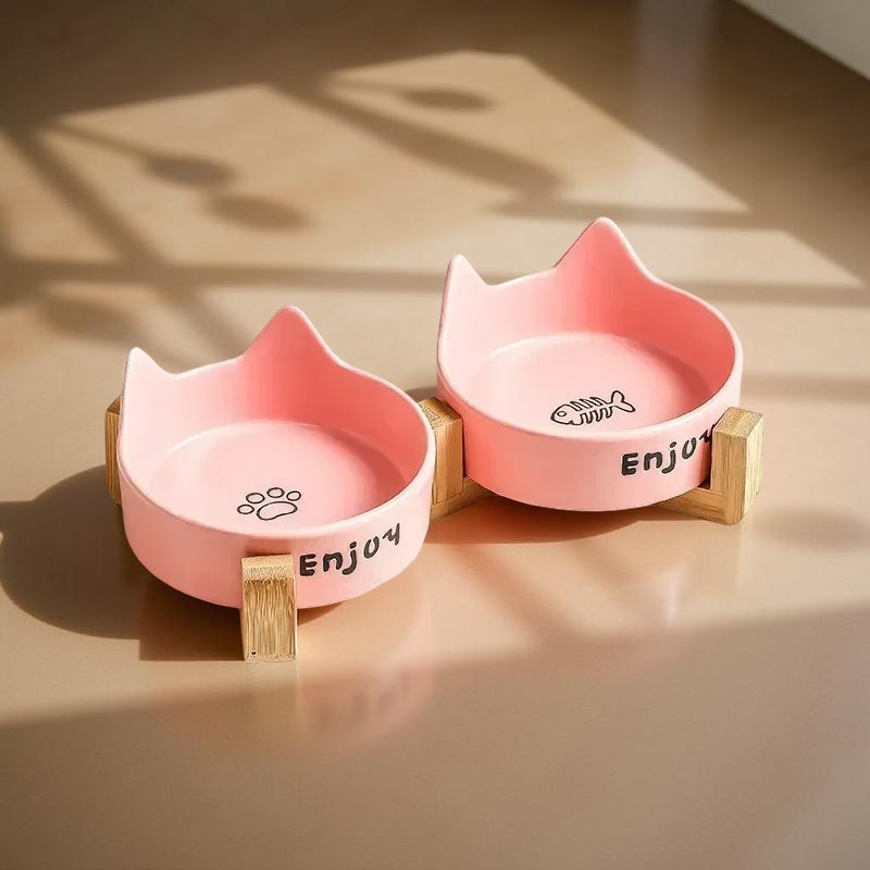 Gamelle céramique - BambooKit Duo Rose💗 🐾