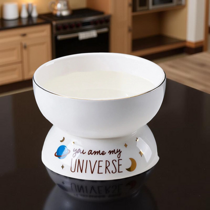 Gamelle surélevée - CosmoBowl Blanche 🌙✨