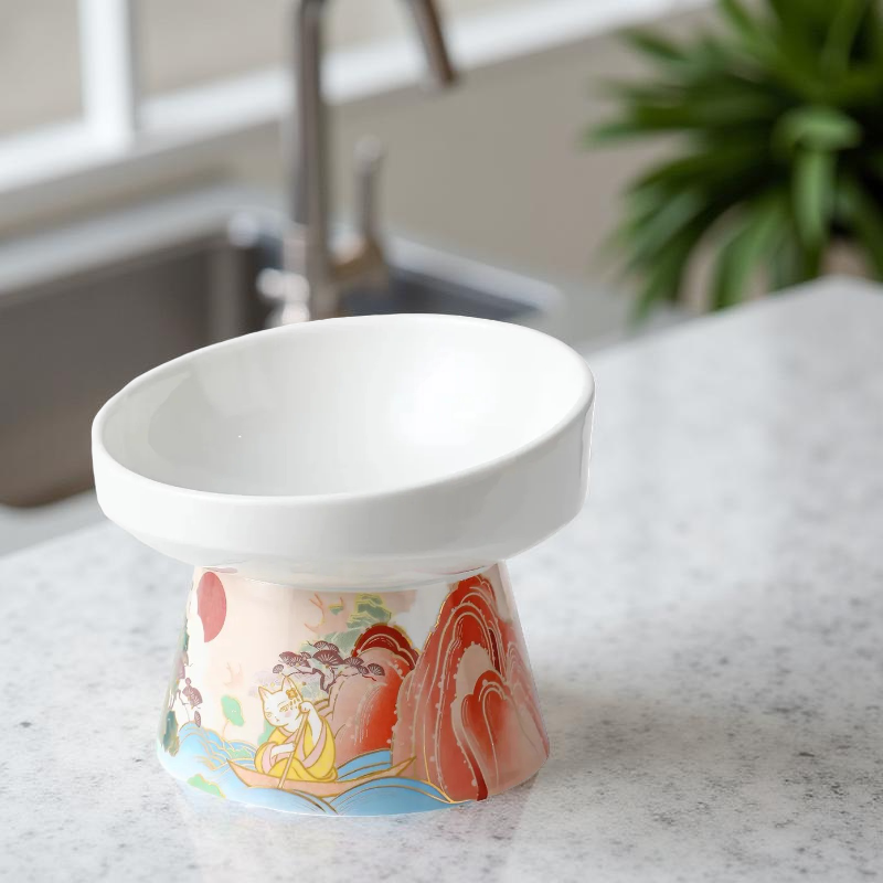 Gamelle surélevée - ZenArt Rouge 🐾