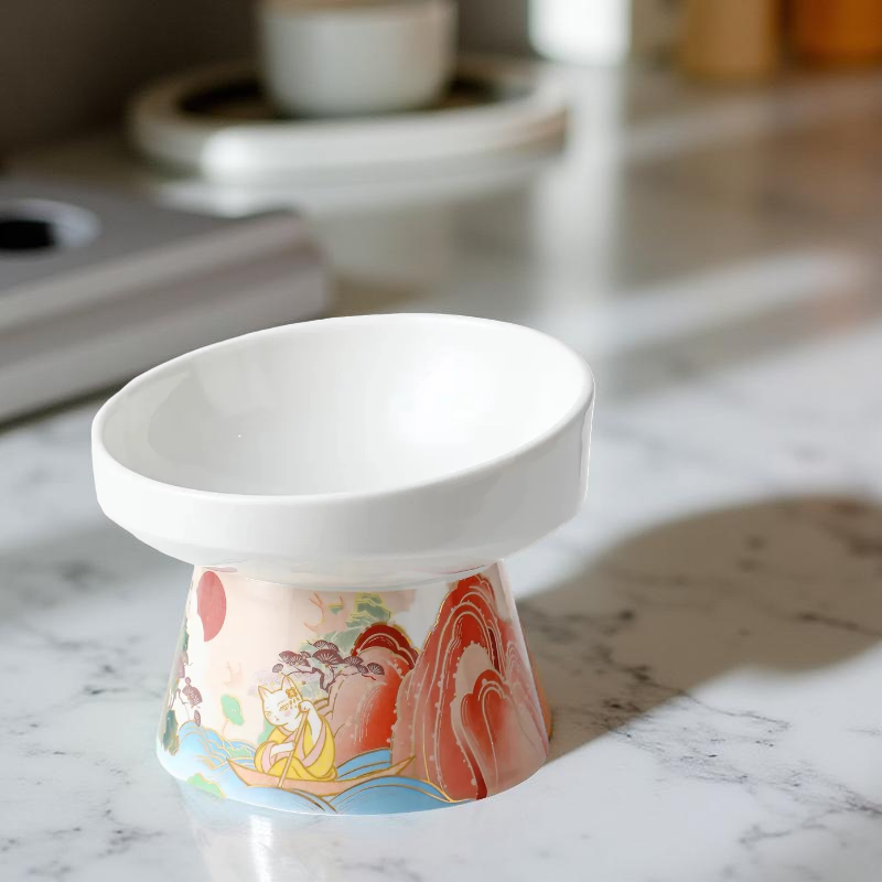 Gamelle surélevée - ZenArt Rouge 🐾