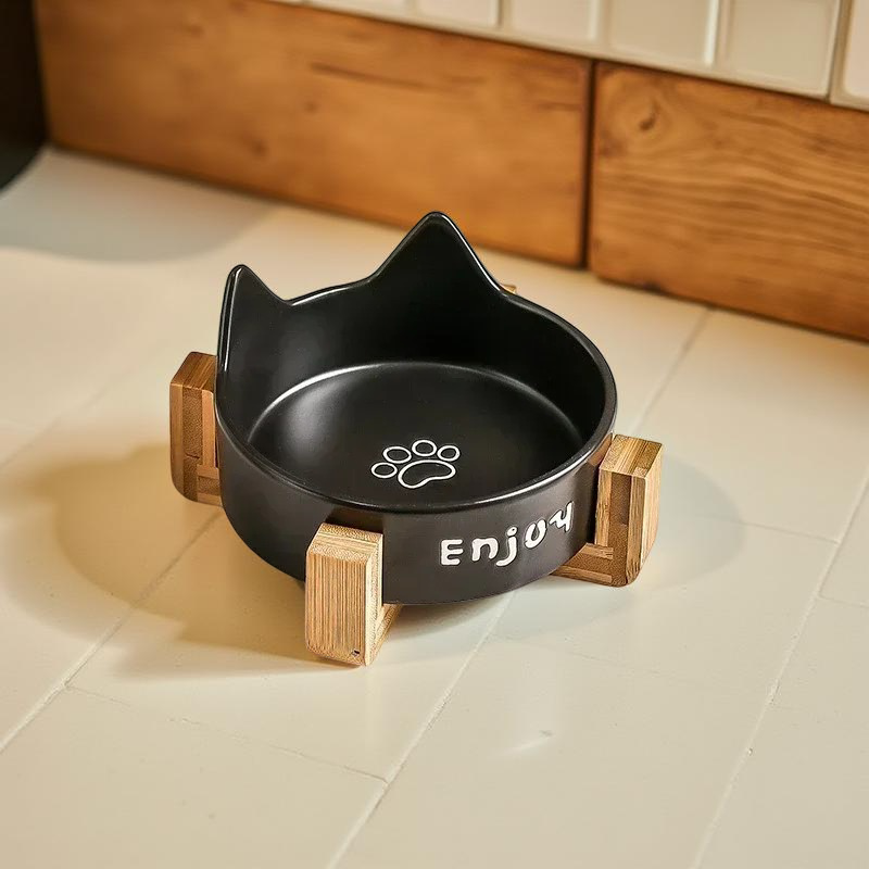 Gamelle céramique - BambooKit Simple Noire 🖤🐾