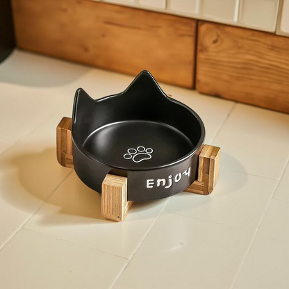 Gamelle céramique - BambooKit Simple Noire 🖤🐾