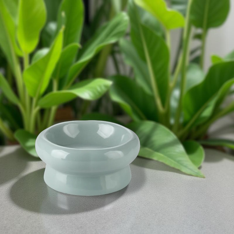 Gamelle surélevée - MonoBowl Short 🐾 Verte claire