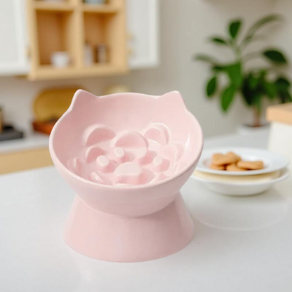 Gamelle anti-glouton - MazeBowl Lift Rose Pastel 🐾