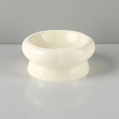 Gamelle surélevée - MonoBowl Short 🐾 Blanche