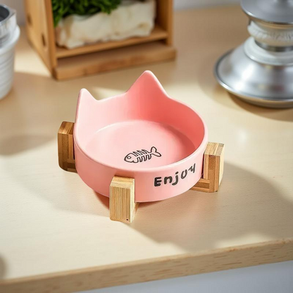 Gamelle céramique - BambooKit Simple Rose 💗🐾