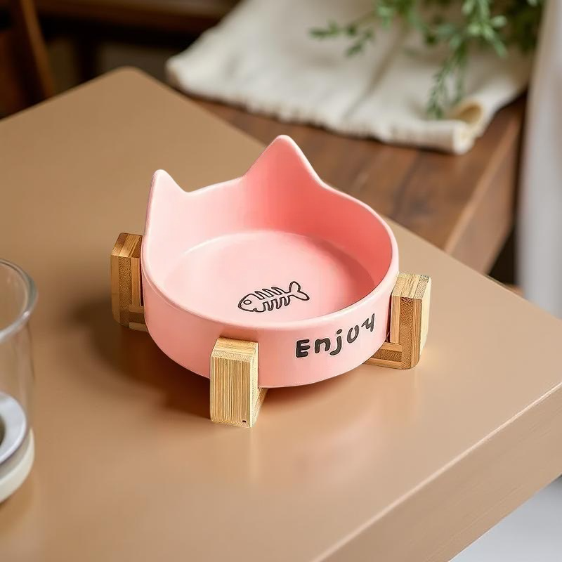 Gamelle céramique - BambooKit Simple Rose 💗🐾