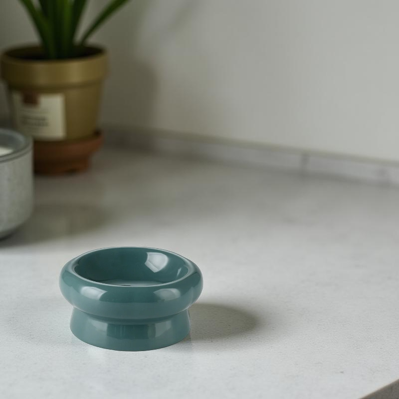 Gamelle surélevée - MonoBowl Short 🐾 Verte foncée