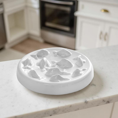 Gamelle anti-glouton - PacePlate Blanc 🐟⚪