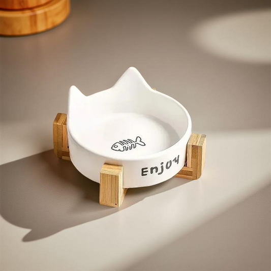 Gamelle céramique - BambooKit Simple Blanche 🤍🐾