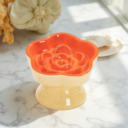 Gamelle anti-glouton - SlowlyBowl - Orange
