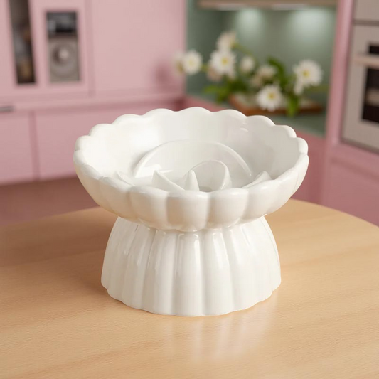 Gamelle anti-glouton - BloomBowl Blanc ivoire 🤍