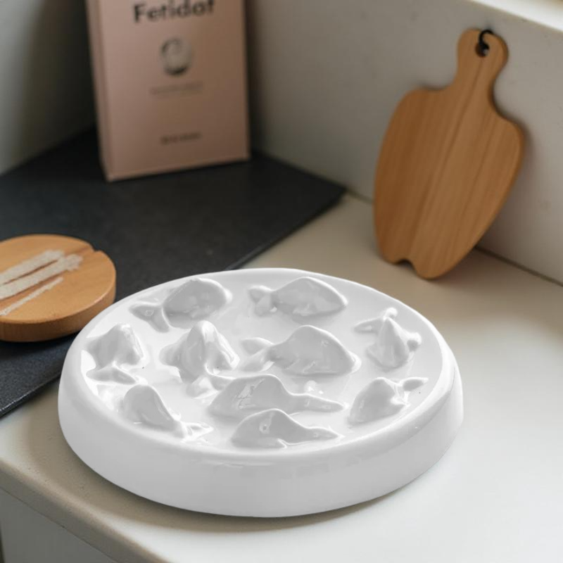 Gamelle anti-glouton - PacePlate Blanc 🐟⚪