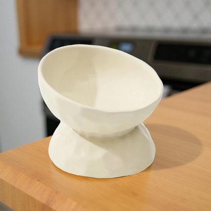 Gamelle surélevée - TerraBowl Tilt Ivoire 🤍