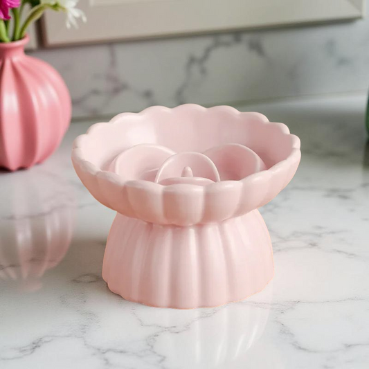 Gamelle anti-glouton - BloomBowl Rose Pastel 🌸