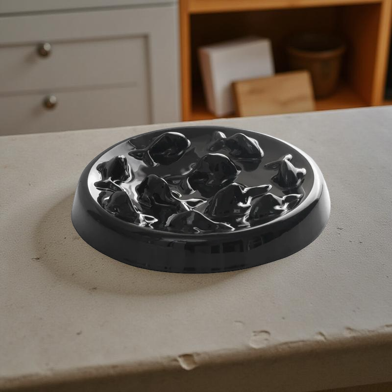 Gamelle anti-glouton - PacePlate Noir 🐟🖤