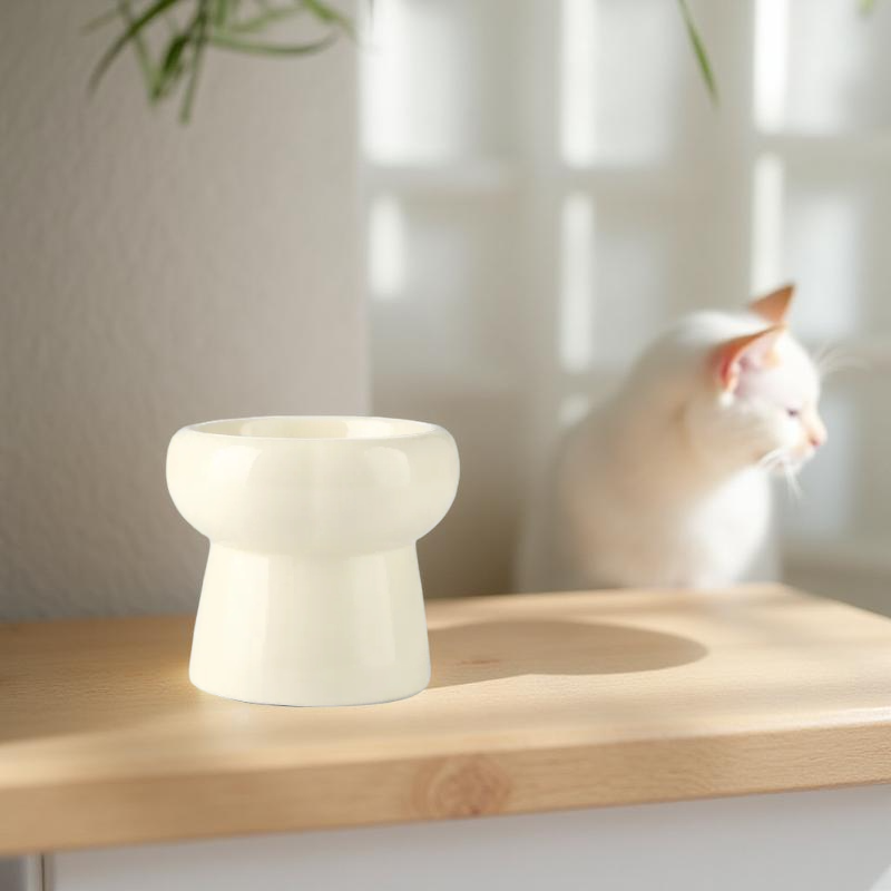 Gamelle surélevée - MonoBowl 🐾 Blanche